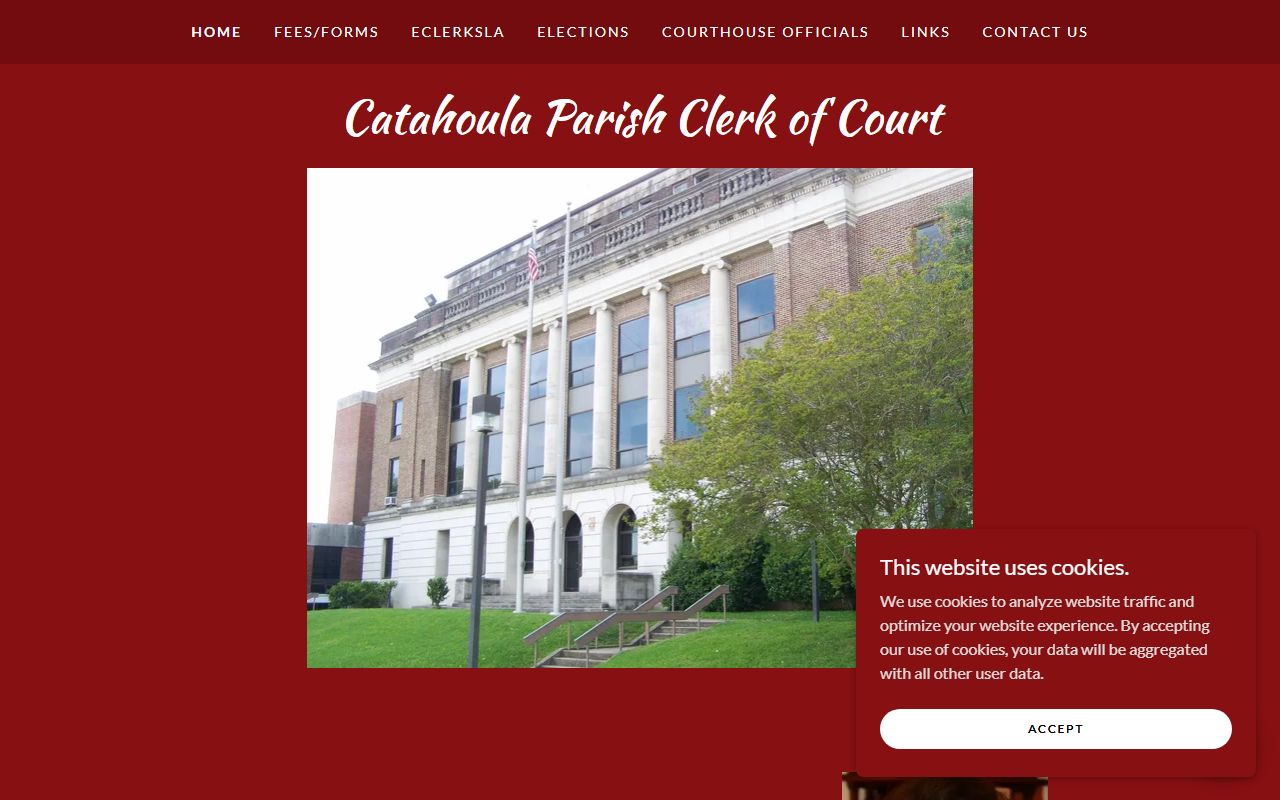 Catahoula Parish court records after arrest Clerk of Court homepage
